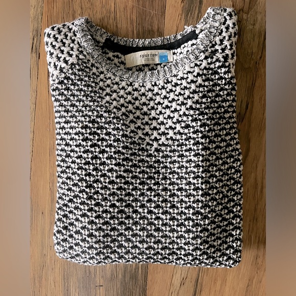 Anthropologie Black and White Sparrow Sweater Size S - Picture 5 of 7